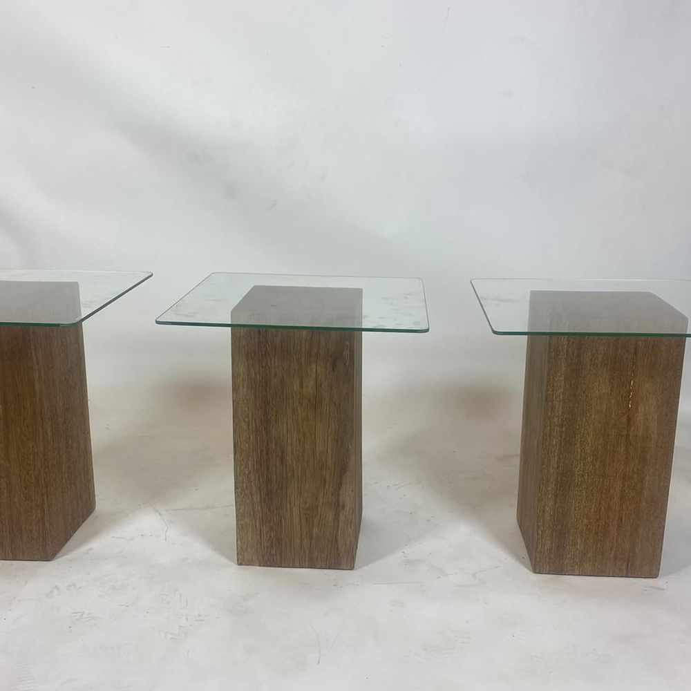 Wood Glass Tables - Square