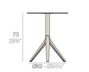 Mari-Sol Square Foldable Table - Ecru Color