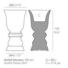 Load image into Gallery viewer, Suave Planter in White color Dia 55cm xH100cm
