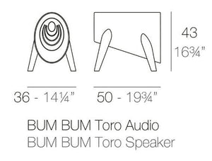 Bum-Bum Toro Speaker in White 43H cm x 50W cm