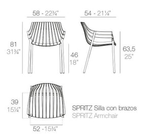 Spritz Lounge chair W 58 - Black color
