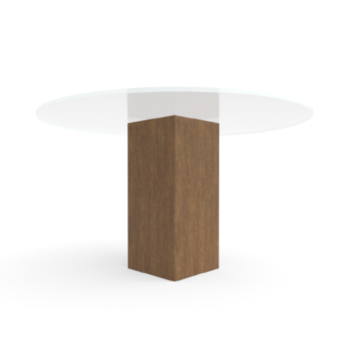 Wood Glass Tables - Round