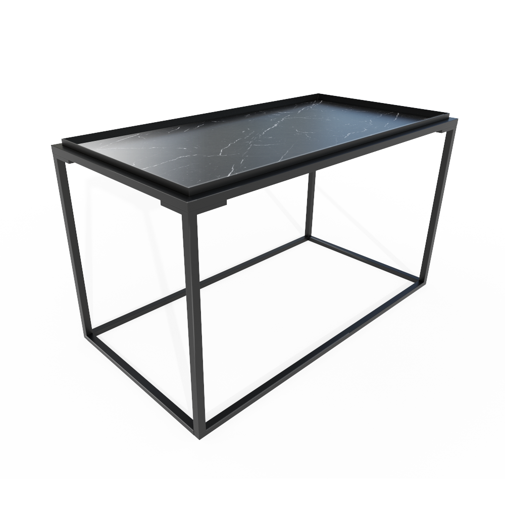 Rectangle Table with Black Marble
